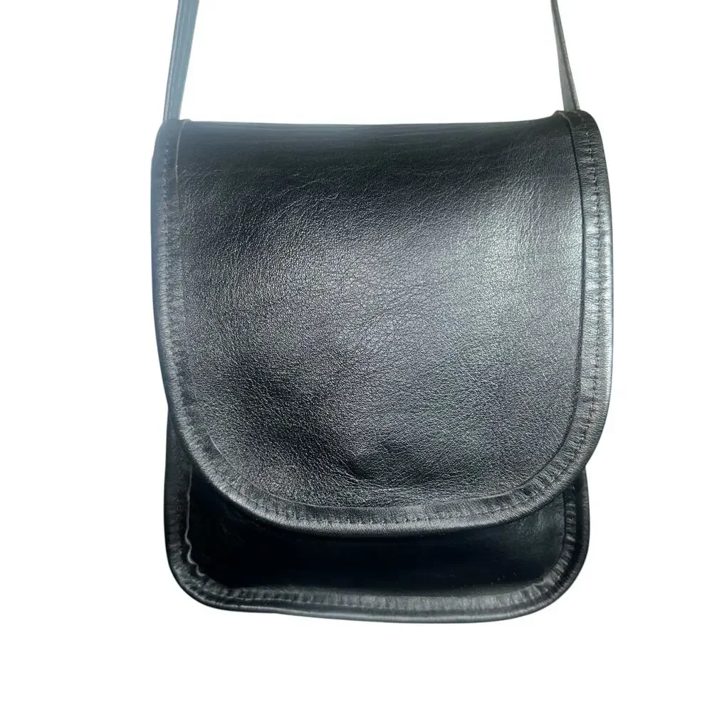 Artisan Bags Childwold NY Black Leather Crossbody Small Shoulder Purse